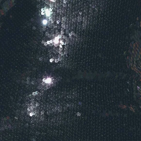 NWT Lulus Classic Diva Black Multi Sequin Halter Bodycon Mini Dress - Picture 6 of 12